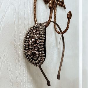 BRAND NEW Pewter Jeweled Headband